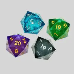 Giant Liquid Resin D20 Dice - JIAN AI RPG Tabletop Dice