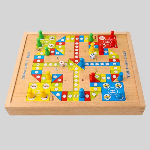 Wooden Ludo Chess Family Game - Kids & Friends Fun