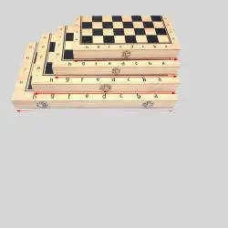 Wooden 3-in-1 Chess Checkers Backgammon Set for Kids Adults