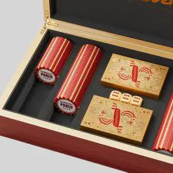 Luxury Wood Poker Chip Gift Box - TANCY New Year Gift Storage Box