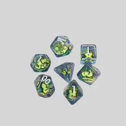 Custom D&D Resin Dice Set - Dragon Eye Polyhedral Dice