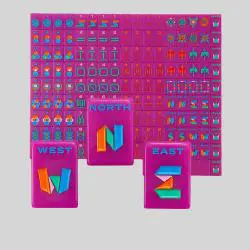 Acrylic Mahjong Tiles Custom Pattern Game Set