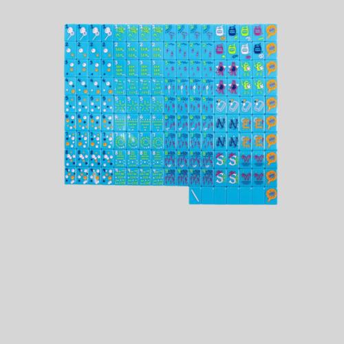 Electric Blue Mahjong Tiles Custom Design