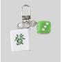 Mahjong Dice Keychain - Resin Amulet Luck Charm
