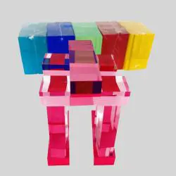 Custom Neon Acrylic Tumble Tower Blocks Set