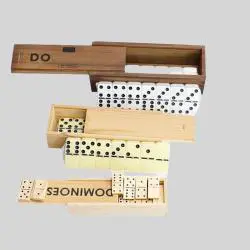 Custom Colored Wooden Domino Set - 28 Pcs with Box