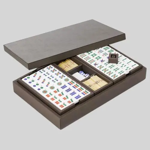 Custom Luxury Mahjong Set - PU Leather Box, Travel Game Set