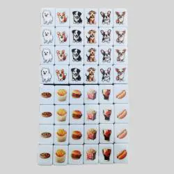 Custom Dog Cat Rummy Mahjong Tiles - X-Large Seaside Escape Game