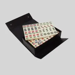 Professional 30mm Mahjong Tiles Set - 144pcs Ivory with PVC Box