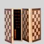 Portable Wooden Chess Checkers 2 in 1 Folding Game Set