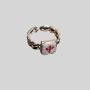 Gold Plated Mahjong Ring, Copper Inlay Wealth Ring, Good Luck New Year Gift