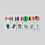 Custom Animal Flag Fruit Mahjong Set - 65pcs Sticker