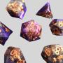 Handmade D&D Dice Set - Thorny Rose Resin Dice