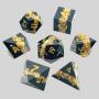 Xironng Resin Dice 7Pcs DND Polyhedral Dice Set
