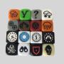 Custom 16mm D6 Acrylic Dice - Glow in Dark, OEM Engraved