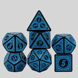 Udixi Polyhedral Acrylic Dice Set - Blue D20 D10 D6 Set