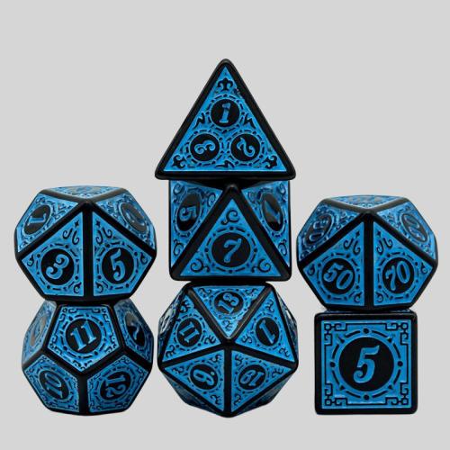 Udixi Polyhedral Acrylic Dice Set - Blue D20 D10 D6 Set