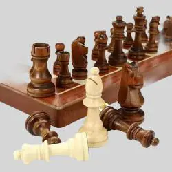 Wooden Magnetic Chess Set - Wholesale, Folding Board, Family Game