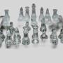 Glass Chess Set 20x20cm Transparent Board Game Set HOOLEESH HL397
