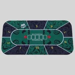 Waterproof Texas Poker Mat - Custom Rubber Playmat, Linkway