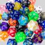 High Quality Icosahedron D20 Dice - Bulk Random Polyhedral Dice for D&D