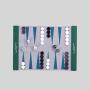 Luxury PU Leather Backgammon Set - Handmade, Custom Roll-up Game
