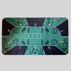 Rectangle Poker Mat - 1.8m Rubber Cloth, 2mm, Gambling Table