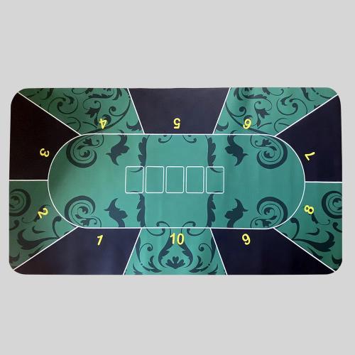 Rectangle Poker Mat - 1.8m Rubber Cloth, 2mm, Gambling Table