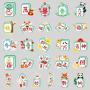 Cartoon Mahjong Stickers - Waterproof Vinyl Decals