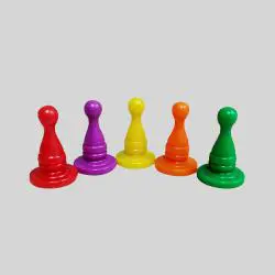 16x25mm Ludo Game Pieces, Multicolor PS Plastic Tokens