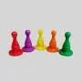 16x25mm Ludo Game Pieces, Multicolor PS Plastic Tokens