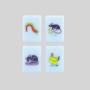 Custom Light Blue Singaporean Mahjong Tiles Set