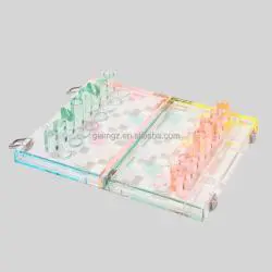 Acrylic Christmas Chess Set - Lucite Block Game Gift