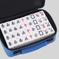 Travel Mini Mahjong Set with Leather Bag - Custom YBS Mahjong