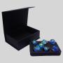 Sharp Edge Resin DND Dice Set - 7Pcs Blue RPG Dice