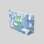 Mahjong Tile Bag Canvas Polyester Blue Chinoiserie Storage