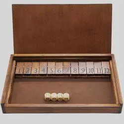 Art Deco Wooden Dice Game - Customizable Home Decor