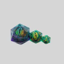Oversized Dragon Eye D&D Dice - Resin Polyhedral