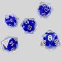 Blue Liquid Quicksand D20 Resin Dice - RPG Game Accessories