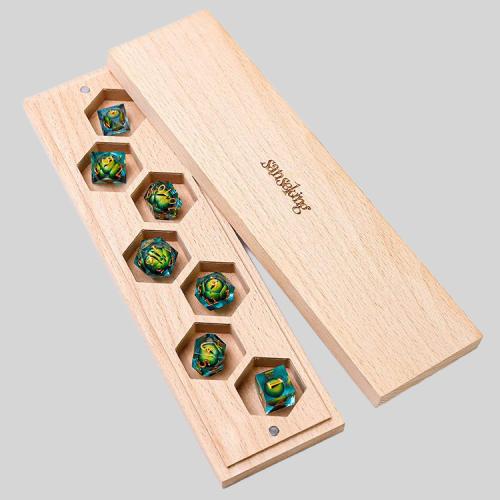 7pcs Resin Polyhedral Dice Set for RPG D&D Tabletop Games