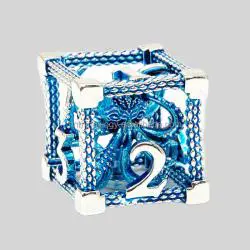 7pcs D&D Dragon Dice Set - Hollow Metal RPG Dice for Pathfinder & DND