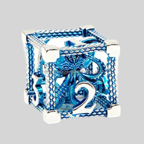 7pcs D&D Dragon Dice Set - Hollow Metal RPG Dice for Pathfinder & DND