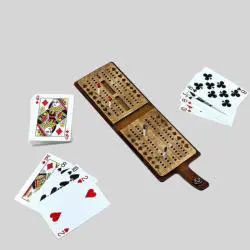 Personalized Travel Cribbage Board Game - Leather Gift