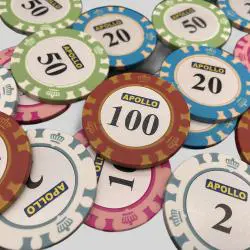Apollo Poker Mahjong Chip Set - 100 Pieces Casino Game Accessories