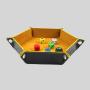 Hexagonal Dice Tray - PU Velvet TCG DND Storage Box