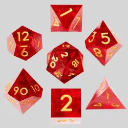 Custom Resin Dice - Purple D&D Dragon Game Dice