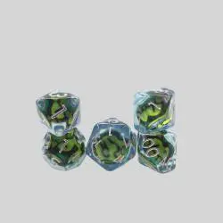 Custom D&D Resin Dice Set - Dragon Eye Polyhedral Dice