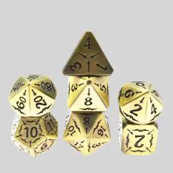 Customizable D&D Dice Set - 7pcs Metal Bulk, Personalized Logo