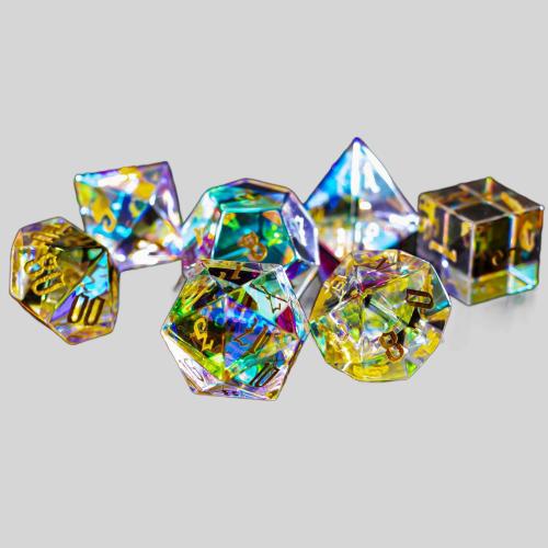 Rainbow Prism Dice Set - D&D RPG Dice