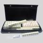 Luxury Custom Mahjong Set with Pushers, PU Leather Case